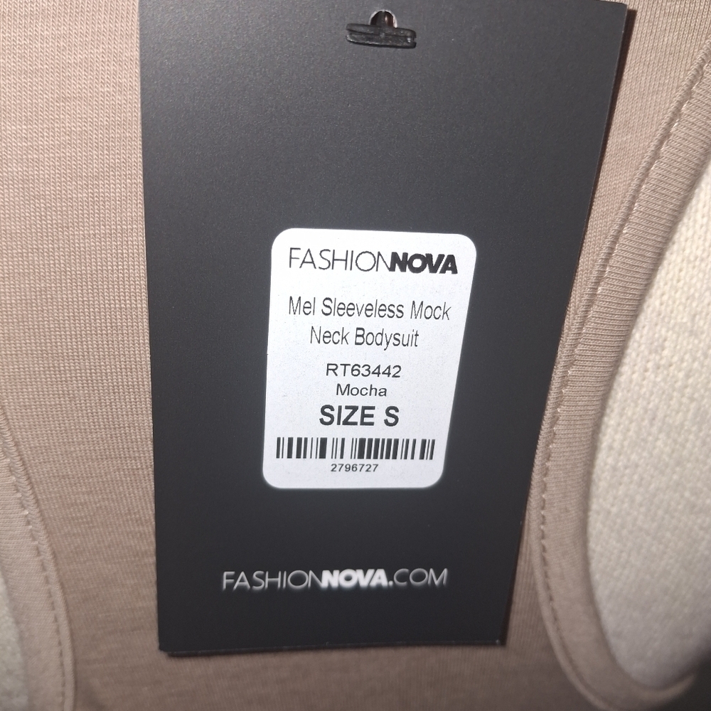 Fashion Nova- Mel Sleeveless Mock Neck Bodysuit- W Sz Small - Picture 7 of 7